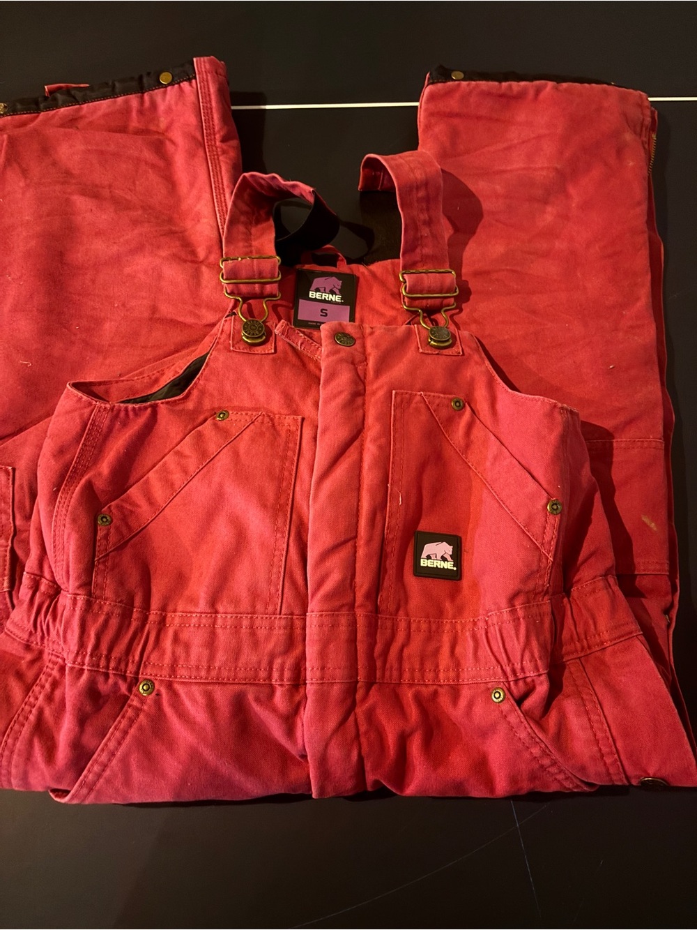 Kids Red Insulated Bib Overalls